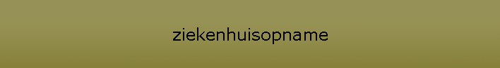 ziekenhuisopname